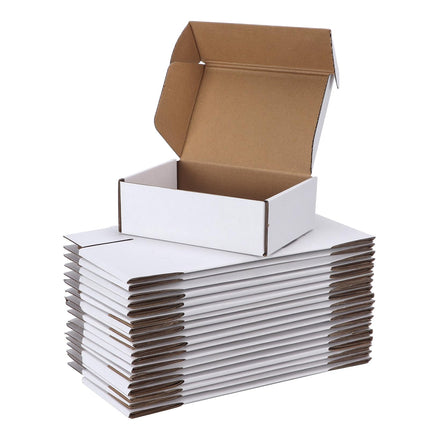 50 Pack 6x4x2 inch Small Shipping Boxes, White Mailing Boxes