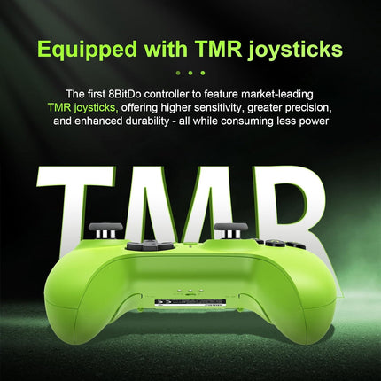 8BitDo Ultimate 2 Wireless Controller for Windows, Android,Steam Deck, TMR Joysticks, 1000Hz Polling Rate, Tactile/Hall Triggers, Motion Control, Programmable Back Paddle Buttons & L4/R4 Bumpers,Green