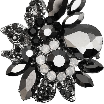 Luxury Froral Cocktail Statement Rings Stretch Adjustable Ring