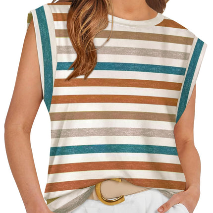 Cap Sleeve Tops for Women Summer Top Basic Tee Shirts Business Casual Tank Loose Fit 2026 Fashion