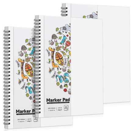 8.3 × 8.9In Marker Sketchbook, 200gsm Double-Sided Bleedproof Marker Paper
