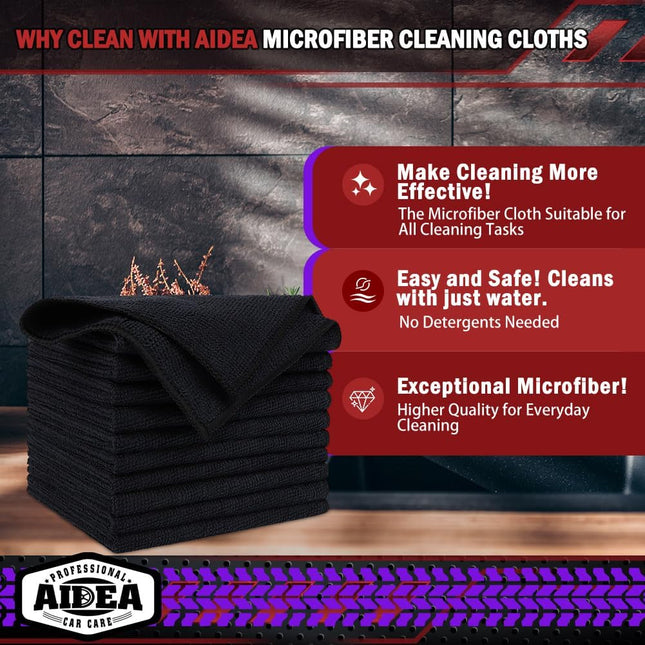 Microfiber Cleaning Cloths for Cars, Premium All-Purpose Car Towels