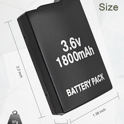 for Sony PSP Battery 1000 1001: Model PSP-110 Replacement Battery Pack 3.6V 1800mAh for Sony PSP1000 PSP1001 PSP Fat