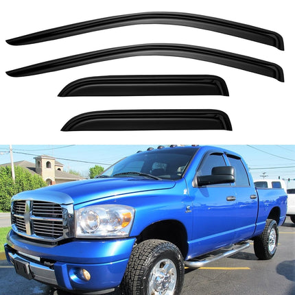 in-Channel Window Visors Rain Guards for 2017-2026 Ford F250 F350 F450 F550 Super Duty SuperCrew, Window Vent Wind Shades Deflectors for 17-26 F-250~F-550 SD Crew Cab