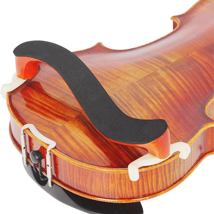 AKLOT Violin Shoulder Rest 4/4 & 3/4: Made of solid white pine, Burgundy Tiger Stripe Finish, Thick Breathable Sponge, Silicone Clamps Won’t Damage Varnish, Ergonomic Design (07）