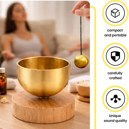 Mini Singing Bowl Set with Storage Bag - Creates Beautiful Sound Bowl with Clear and Pleasant Tones, Suitable for Yoga, Meditation, and Unique Presents