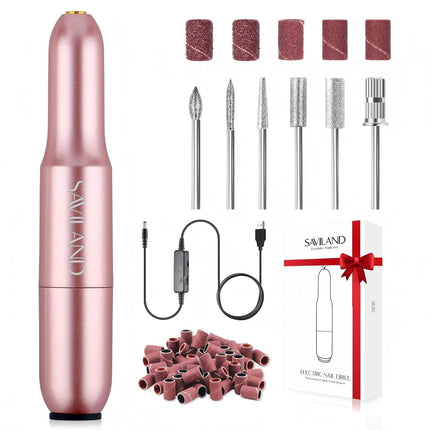 SAVILAND Advance Electric Nail Drill: Exclusive Series 20000RPM Portable Efile Nail Drill Machine Complete Drill Bits for Remove Acrylic Nails Manicure & Toenails Nail Care Home Salon DIY