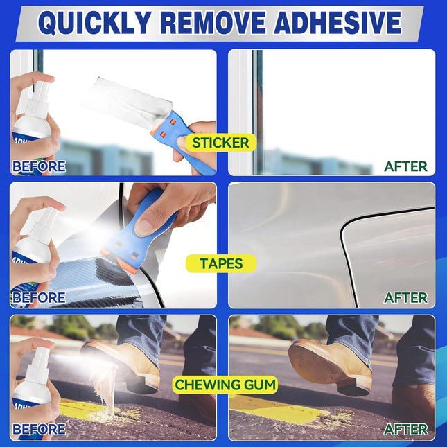 Adhesive Remover, Powerful Sticker Remover Spray with Scraper
