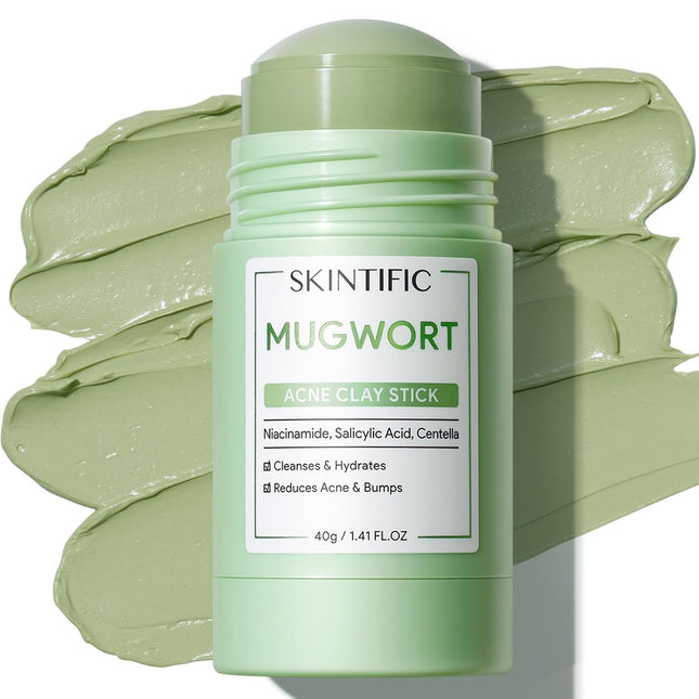 Mugwort Clay Stick Mask for Face, Redness Soothing & Breakout
