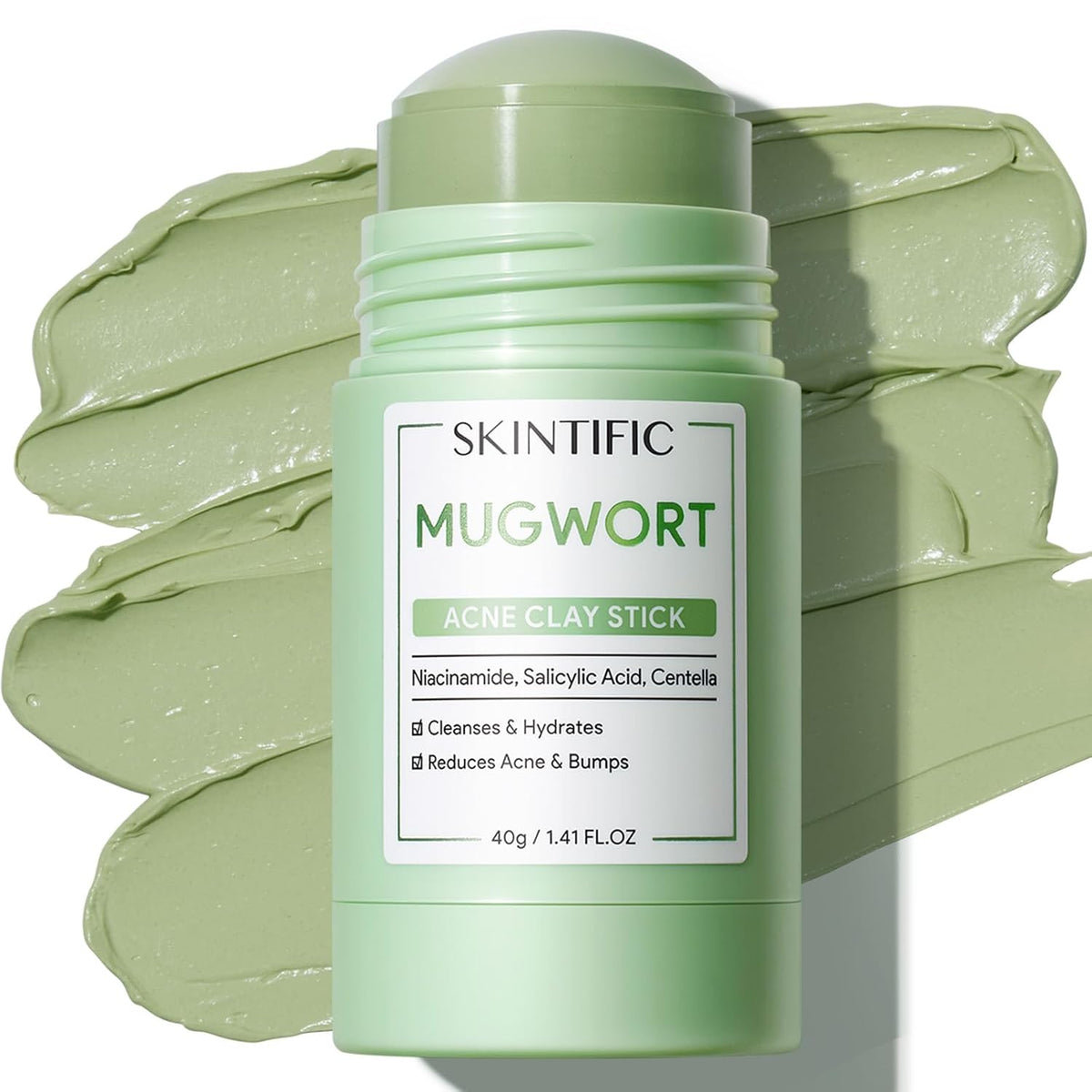 Mugwort Clay Stick Mask for Face, Redness Soothing & Breakout