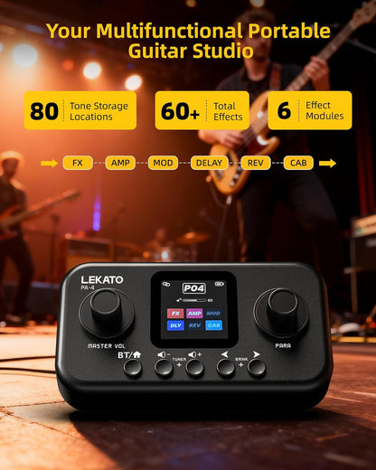 Portable Multi Effects Guitar Pedal with 6 Modules, 60+ Built-In Effects,20 Amp Modeling & Ir Loading - photo 2