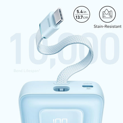 Anker Portable Charger, 10,000mAh 30W Power Bank, USB-C in and Out Fast Charging Battery Pack, Travel Essential Phone Power Bank, for iPhone 17/16, Galaxy and More (Black, 10000.00, Milliamp Hours)