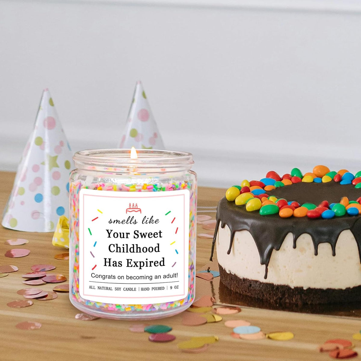 18th Birthday Vanilla Birthday Cake Scented Candle for Girls - photo 4