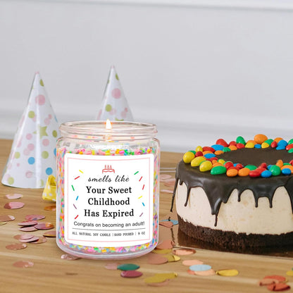 18th Birthday Vanilla Birthday Cake Scented Candle for Girls - photo 4