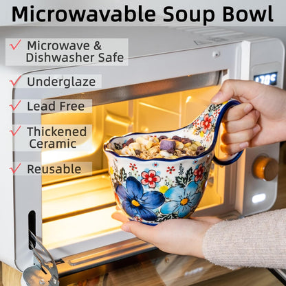 2023 Updated 18.6oz Ceramic Soup Bowl with Loop Handle - photo 3
