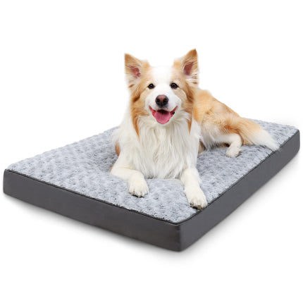 Washable Dog Bed for Crate Waterproof for Medium Dogs,41x27 Inch,Gray