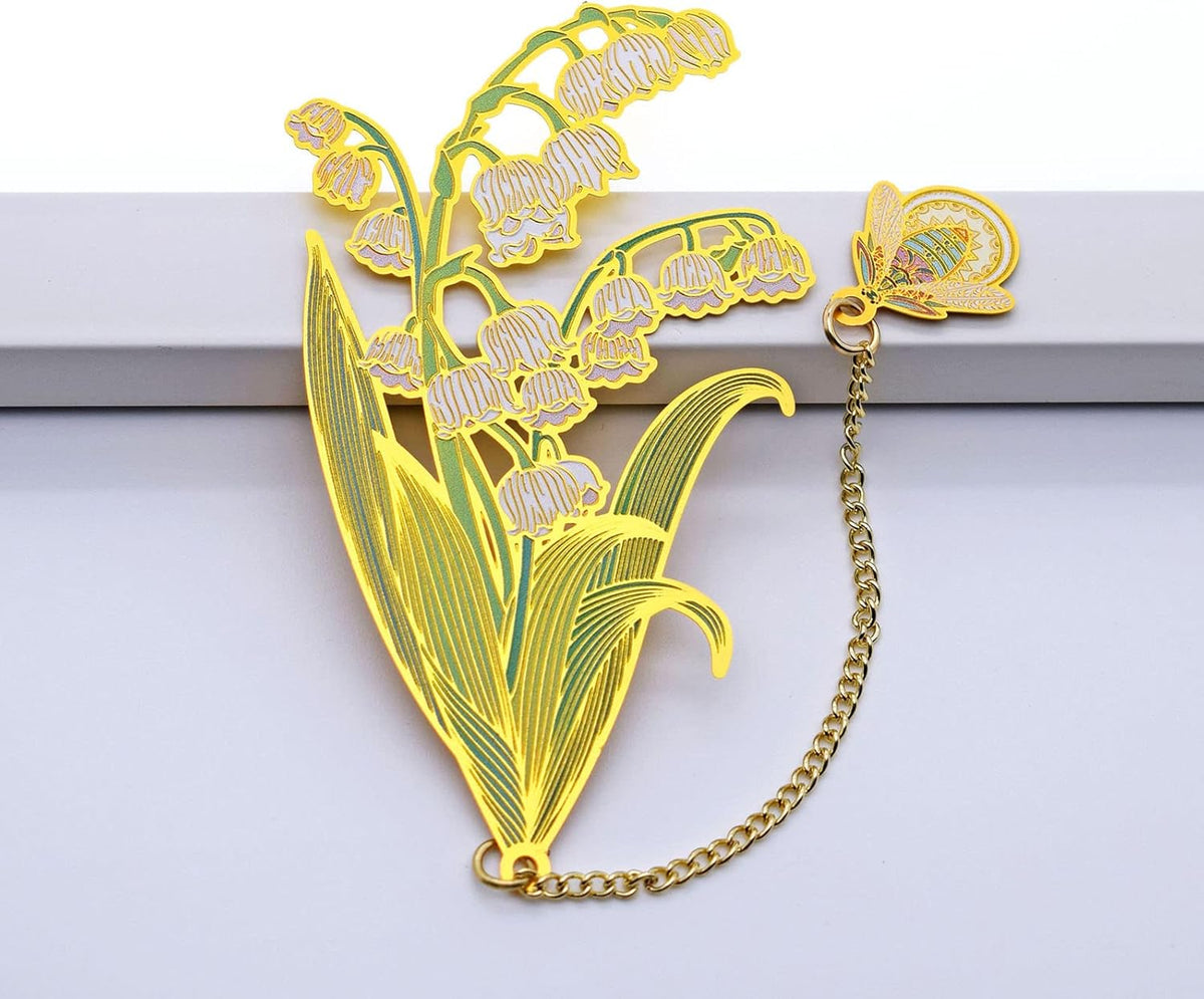 Metal Lily of the Valley Bookmark with Greeting Card & Gift Box - photo 4