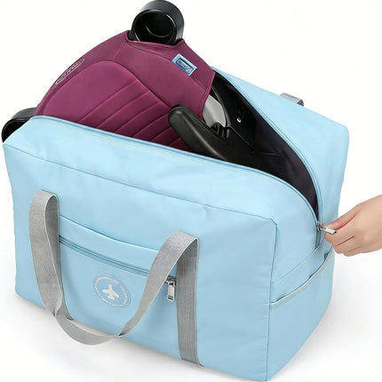 Backless Booster Seat Travel Bag - Booster Seat Bag For Airport - Booster Seat Cover For Airplane Travel (blue)