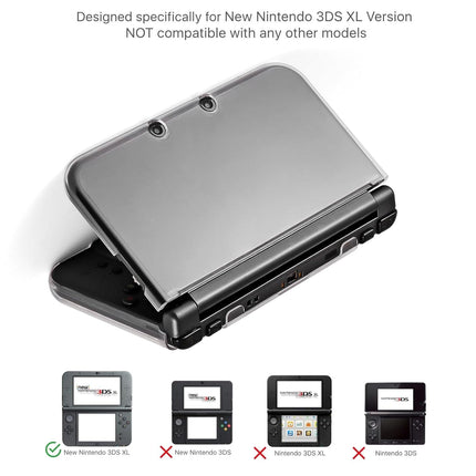 Ultra Clear Crystal Transparent Hard Shell Protective Case Cover for Nintendo NEW 3DS XL LL, Skin Accessory Compatible with Handheld Gaming Console
