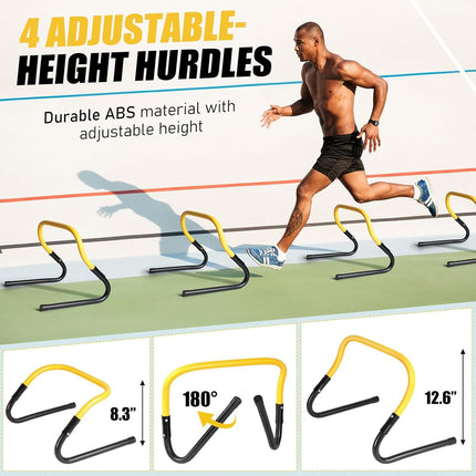 2 Pack Agility Ladder, Soccer Speed Training Equipment Set