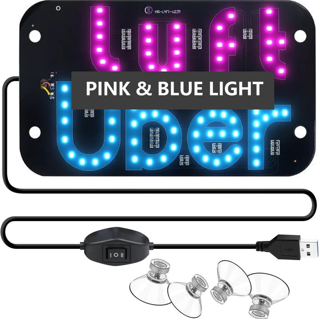 LED car Sign, 7.5 x 4.5 inches, for Taxi windshields