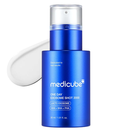 medicube Exosome Shot Zero 2,000 PPM Spicule Facial Serum | Liquid Skin Booster Serum | Exosome, AHA+BHA+PHA | Pore Care, Dead Skin Cells, Skin Texture | Korean Skincare, 1.01 fl.oz