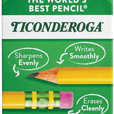 Wood-Cased Pencils, Unsharpened, #2 HB Soft, Yellow, 12 Count