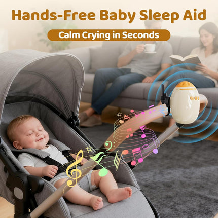 Baby Stroller Rocker Rechargeable,Hands Free Shaker with Adjustable Vibration Levels,11 Calming Melodies,Portable Crib Sleep Soother for Most Stroller,Car Seats & Baby Gear