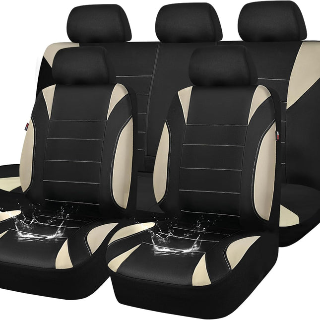 Waterproof Car Seat Covers Full Sets, Universal Fit Seat Covers