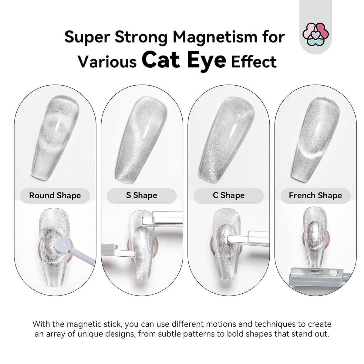 Cat Eye Magnet for Nails: 9PCS Cat Eye Gel Nail Polish Magnet Nail - photo 4