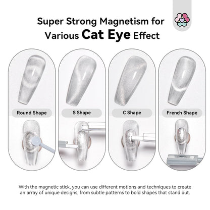 Cat Eye Magnet for Nails: 9PCS Cat Eye Gel Nail Polish Magnet Nail - photo 4