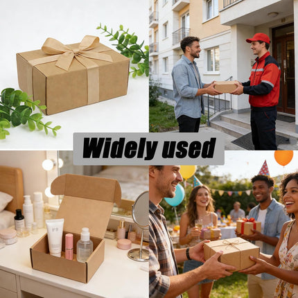 6 Pack 7x5x3in Corrugated Shipping Boxes, Small Brown Cardboard Mailing Boxes Heavy-Duty Triple-Wall Carton for Shipping/Packing/Mailing/Small Business, 170x120x70mm