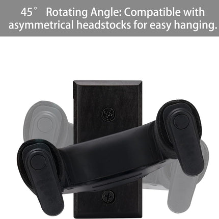 Sondery Guitar Wall Mount Hanger, Auto Lock and Adjustable Hook Holder for Acoustic and Electric Guitar, Ukulele, Bass, Banjo and Mandolin, Safely Cradles Nitro-Finished and High-End Guitars