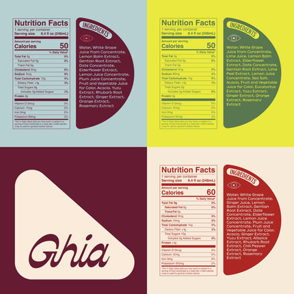 Ghia Non-Alcoholic Le Spritz | Variety 12-Pack | Canned Mocktail & Cocktail Mixer, Zero Proof Sparkling Apéritif with Soothing Herbal Extracts | No Sugar, No Artificial Flavors, Caffeine-Free (Lime & Salt, Soda, Ginger)