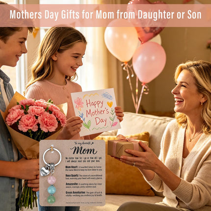 Quietsun Mothers Day Gifts for Mom from Daughter Son Mom Birthday Gifts Keychain Key Chains Women Cute Great Personalized Best Mom Ever Mama Gift Presents Who Has Everything Christmas Valentines