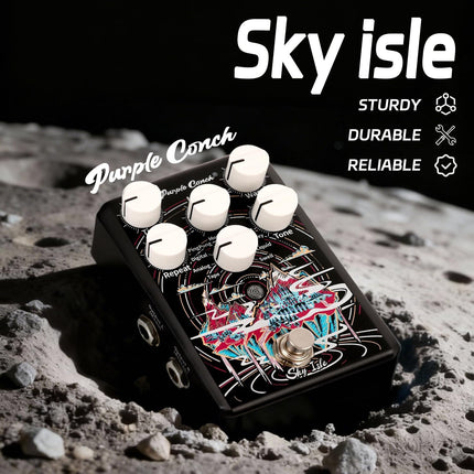 Sky Isle Delay Guitar Pedal – 9 Stereo Delay Types, Tap Tempo, True/Buffered Bypass, Creative Modes