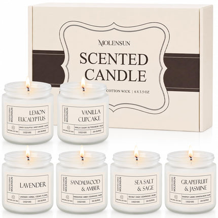 Sage Citrus Scented Candle, Soy Wax 7 oz