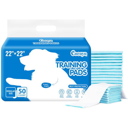 22"x22" Dog Training Pads 50 Count | Dog Pee Pads | Super Absorbent Puppy Pads,White