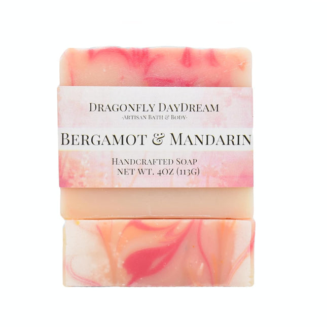 Bergamot & Mandarin Handmade Artisan Soap Bar (1 Pack)- Refreshing Citrus Scent