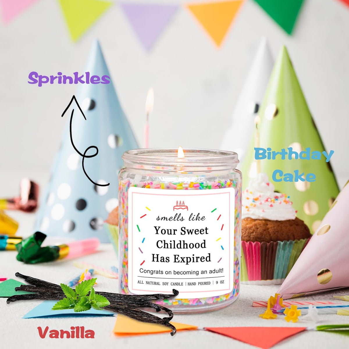 18th Birthday Vanilla Birthday Cake Scented Candle for Girls - photo 2