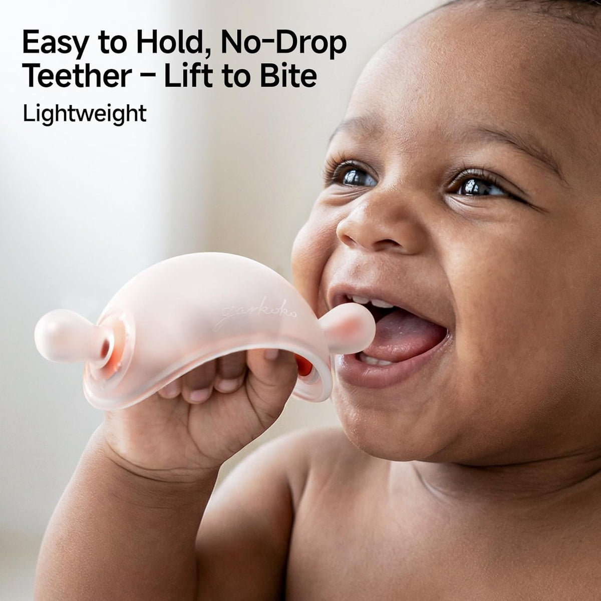 No-Drop Silicone Baby Teether for 3-6 Months - photo 2