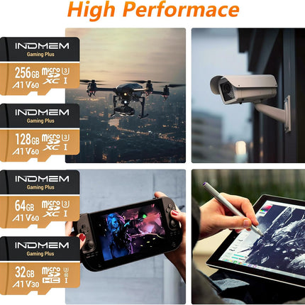 Micro SD Card 32GB High-Speed Performance (90MB/s Read, 25MB/s Write), Compatible with DSLR, Drone, Action Camera & Portable Devices（1 microSD Card +1 Adapter）