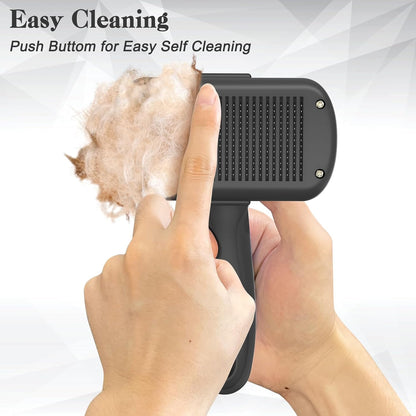 Self Cleaning Shedding Brush - Skin Friendly Grooming Tool for Dogs, Cats, and Puppies, Deshedding and - photo 3