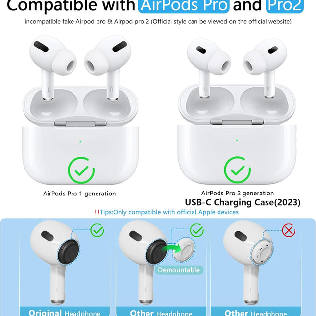 Compatible with AirPods Pro 2nd/1st Generation Replacement Ear