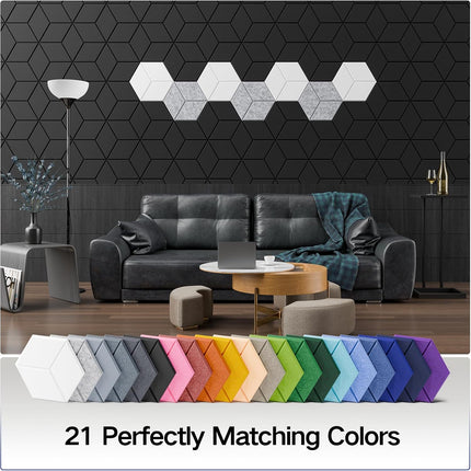 12 Pack Self-Adhesive Acoustic Panels 12" X 10" X 0.4" - Sound Proof Foam Panels for Walls with High Density, Y-Lined Design, Flame Resistant, Absorb Noise and Eliminate Echoes(Black)