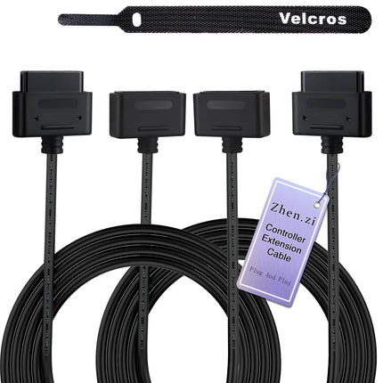 2-Pack Extension Cable for SNES Controller, 6FT/1.8M Replacement Cord for SNES/SFC Console & Controllers - Enhanced Gaming Comfort & Flexibility (2)