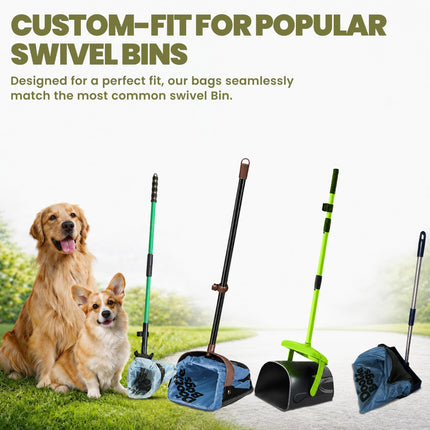 Heavy Dootie Bags with EZ Tie Handles. Clean and Convenient for Pet Dog Poop, Cat Litter. Multi-Use. Great for Swivel Bin and Scoopers. Made with Cornstarch. Strong, Leakproof and Very Large