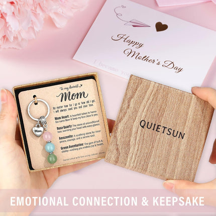 Quietsun Mothers Day Gifts for Mom from Daughter Son Mom Birthday Gifts Keychain Key Chains Women Cute Great Personalized Best Mom Ever Mama Gift Presents Who Has Everything Christmas Valentines