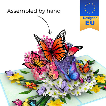 Butterflies in Nature Pop Up Card - 3D Butterfly Card for Wife, Husband, Girlfriend, Mom, Dad, Mother - photo 4