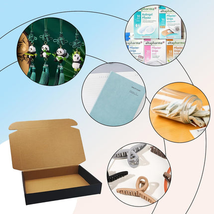 12x9x2 Black Shipping Boxes Set of 24, Corrugated Cardboard Mailers for Product Packaging & Mailing, Recyclable Small Business Shipping Supplies, Gift Boxes for Holiday Birthday Wedding Favors